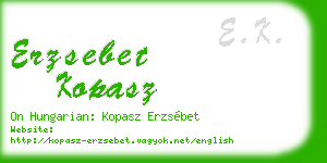 erzsebet kopasz business card